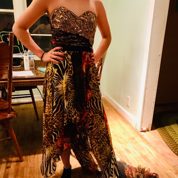 leopard print formal dress